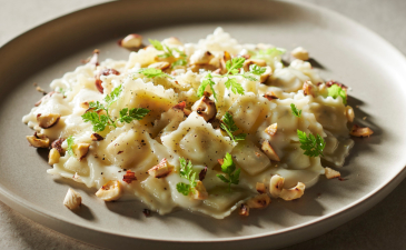 Ravioles aux truffes et creme de chou fleur - Copie