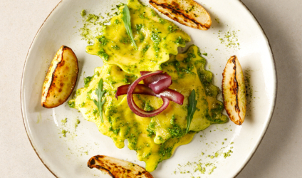 grande-raviole-morilles-pesto-dail-des-ours-navets-primeurs