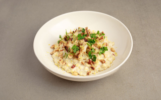 Crozets façon risotto, chou-fleur persil citron w