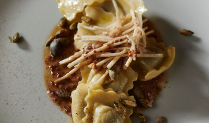 raviolis champignon ail des ours - zoom