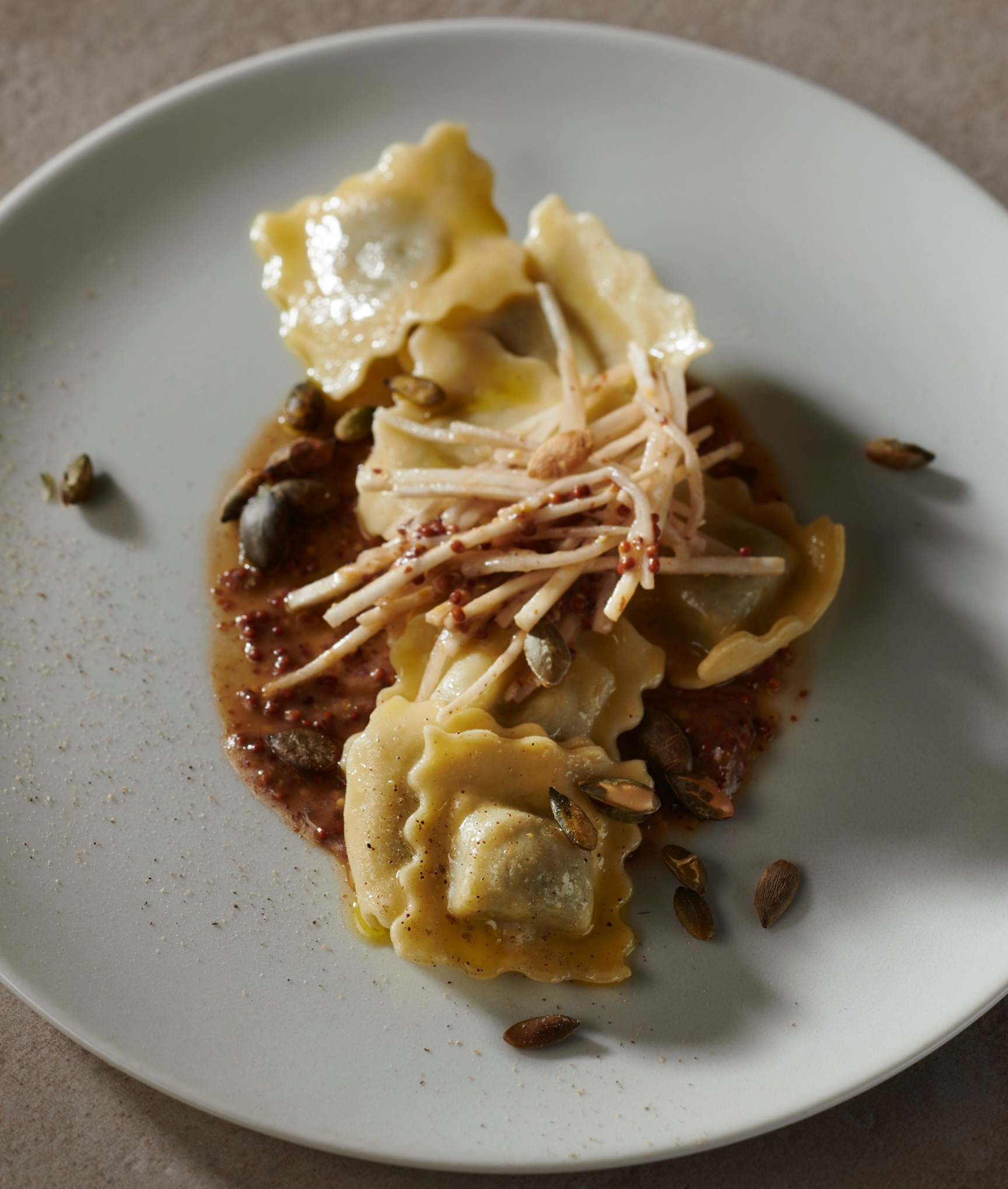 raviolis champignon ail des ours - zoom