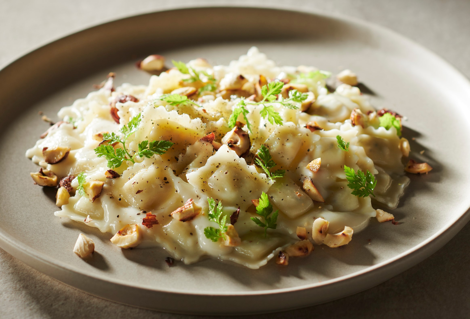 Ravioles aux truffes et creme de chou fleur - Copie