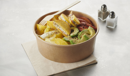 Bowl de légumes, ½ lune de polente au chorizo web
