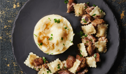 ravioles-forestieres-ris-de-veau-puree-de-celeri