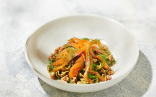 Tagliatelles truite fumee