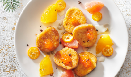 quenelle-brochet-carpaccio-dagrumes-oeufs-de-truite