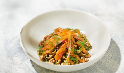 Tagliatelles truite fumee