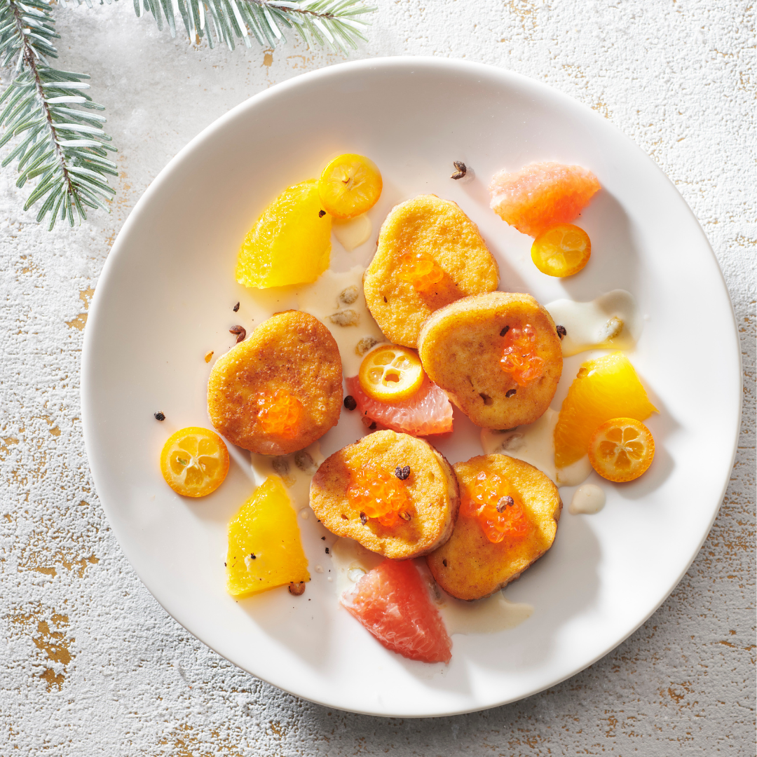 quenelle-brochet-carpaccio-dagrumes-oeufs-de-truite