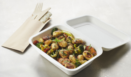 Wok Gnocchi legumes d'automne et ail noir