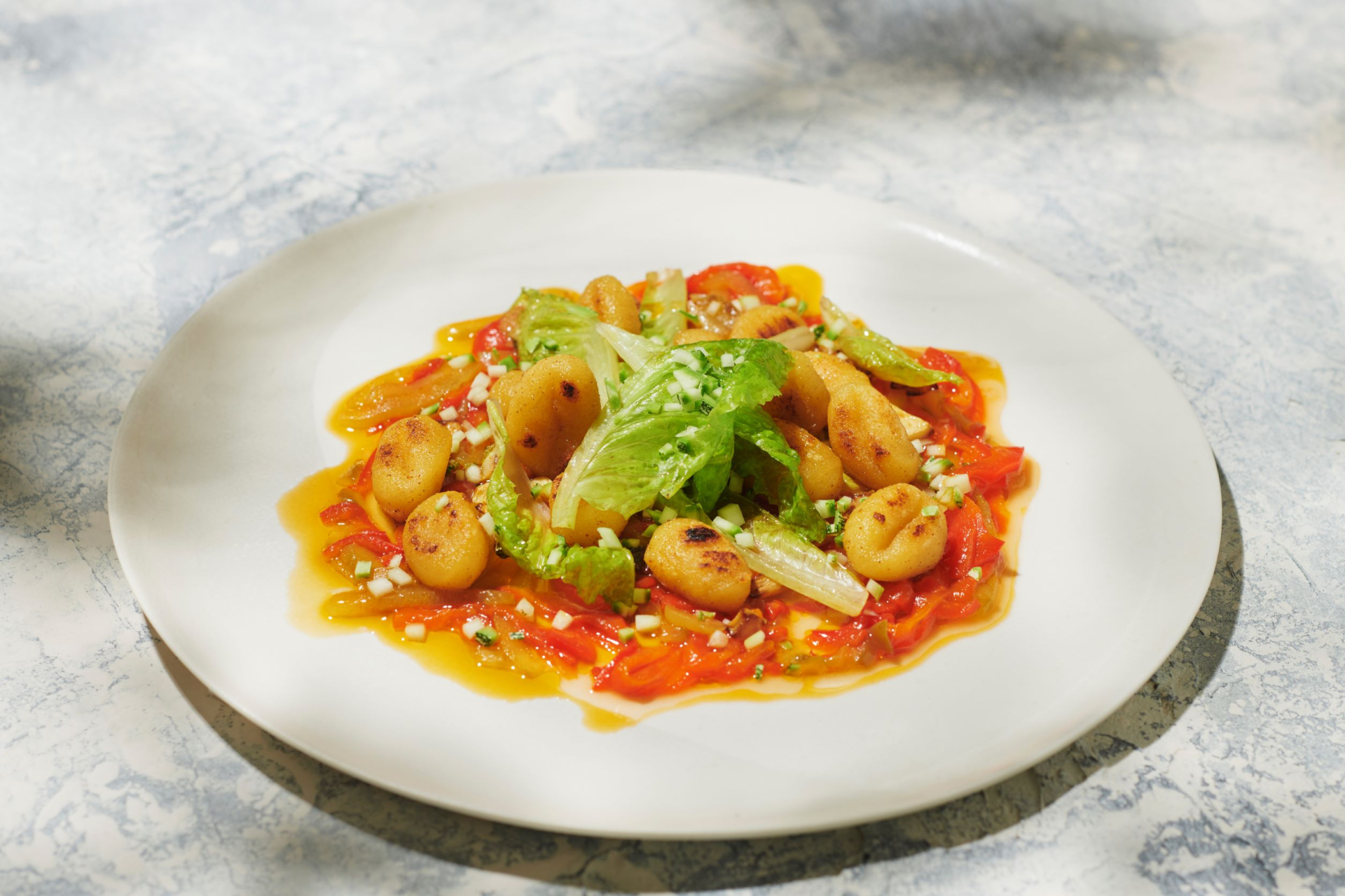 Gnocchi a poeler poivrons